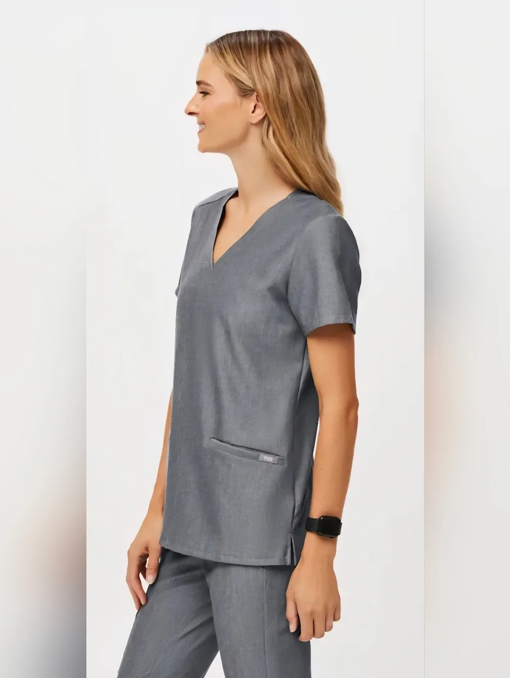 Figs Casma Three-Pocket Scrub Top  Graphite Size XS - Picture 3 of 9